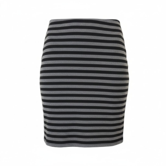 BDG Dresses & Skirts - BDG Gray Black Striped Mini Skirt Size Small